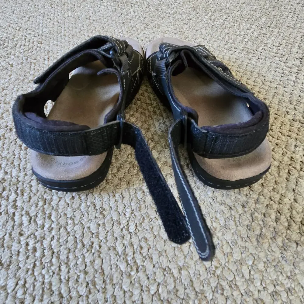 Mens Dockers Newpage Black Slingback Memory Foam Sport River Sandals Size US 8M